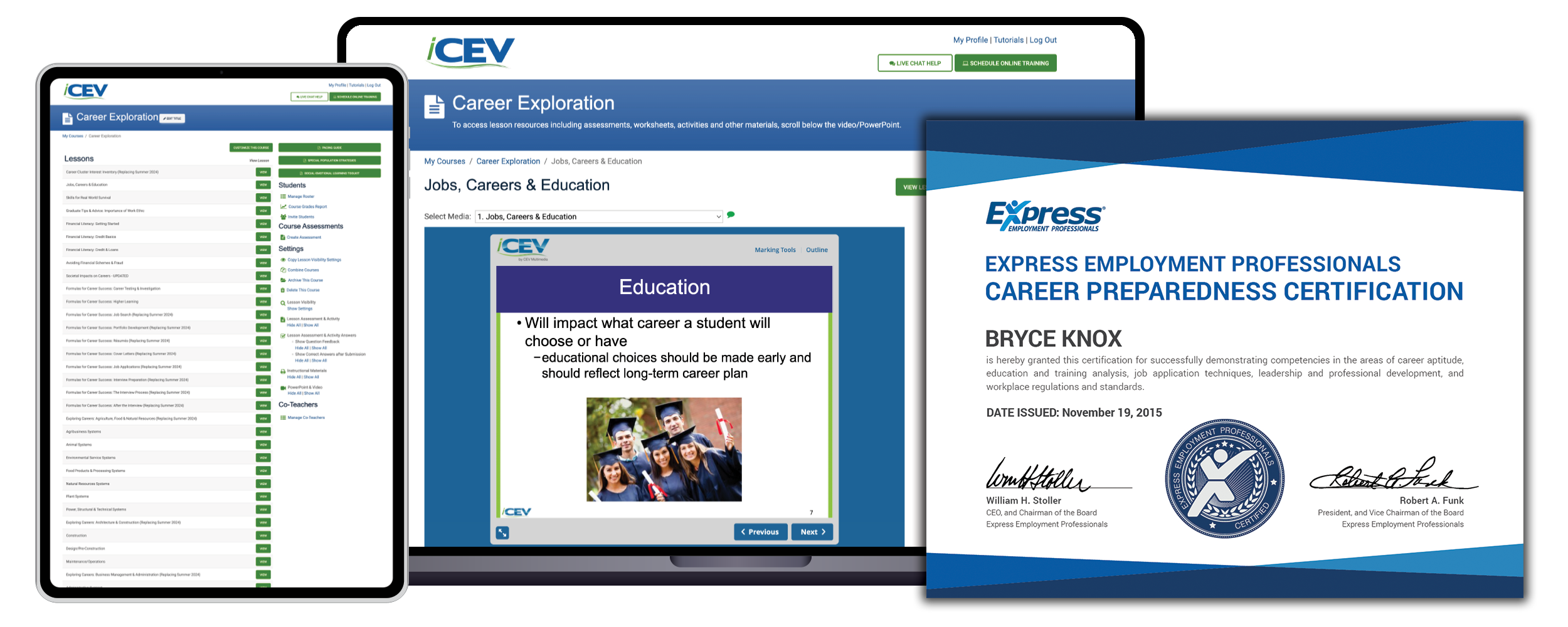 CTE Curriculum for Secondary, PostSecondary, and More iCEV
